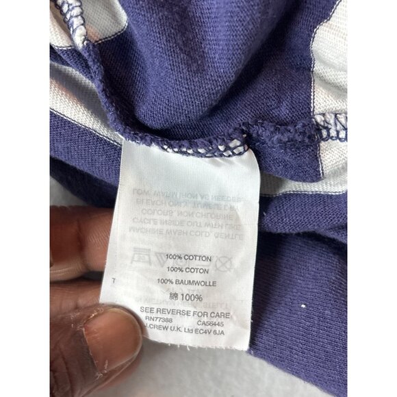 J.Crew Mens Striped Crewneck T-Shirt Navy/White Cotton Size L - Picture 11 of 12